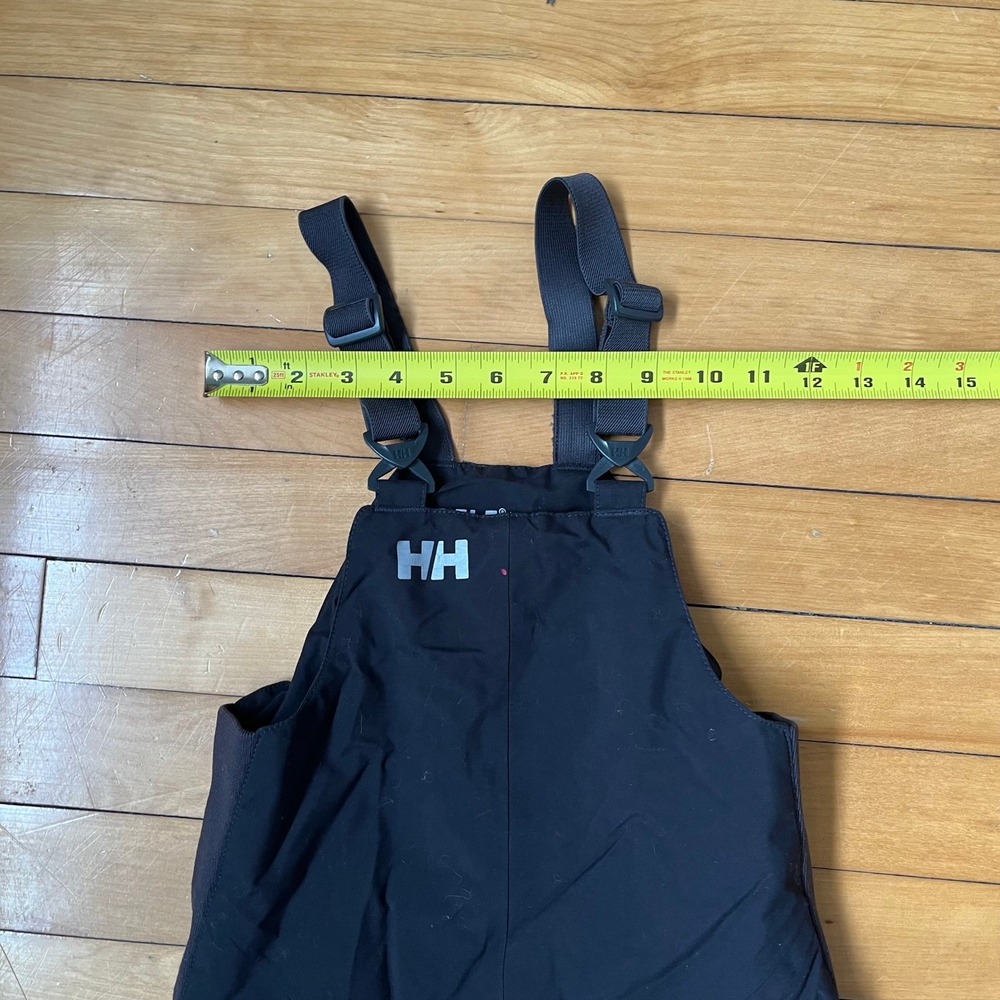 Helly Hansen Kids Snow Bib Overalls Black Navy Blue Size 110/5 Waterproof Ski - Picture 6 of 7
